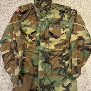 Alpha Industries‎ M65 Field Jacket US Army Military Woodland Camo Small Regular